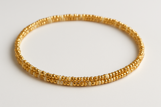 smaller beads and more gold